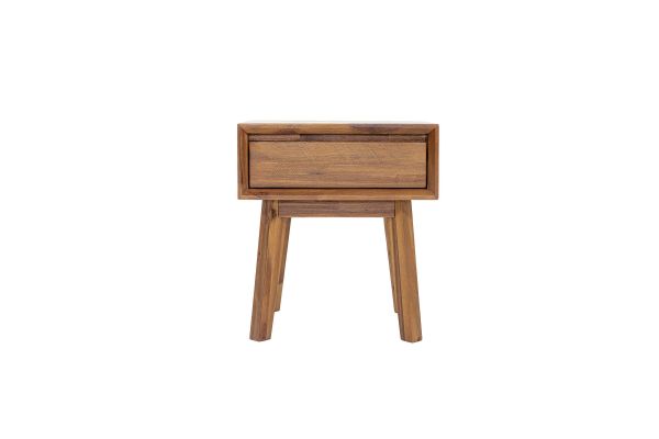 Gia Warm Pecan 1 Drawer Nightstand