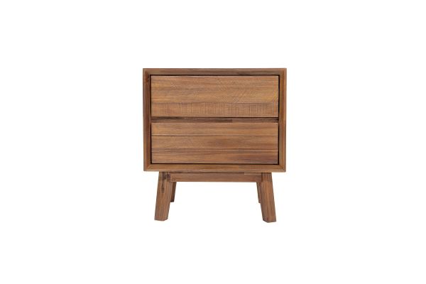 Gia Warm Pecan 2 Drawer Nightstand