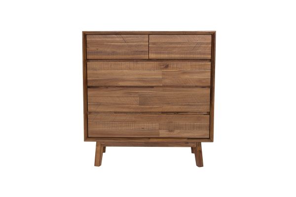 Gia Warm Pecan 5 Drawer Chest