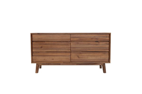 Gia Warm Pecan 6 Drawer Dresser