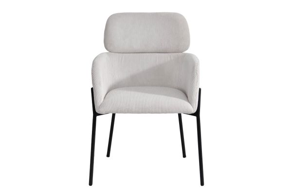 Allegra Corduroy White Dining Chair