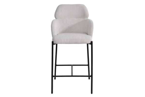 Allegra Corduroy White Counter Stool