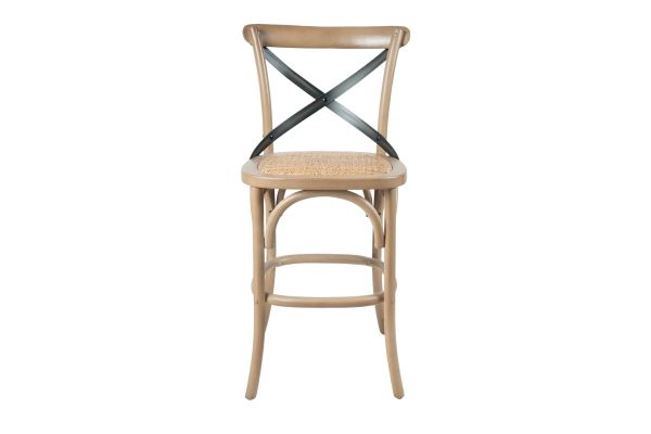 Cross Back Sundried Fixed Counter Stool