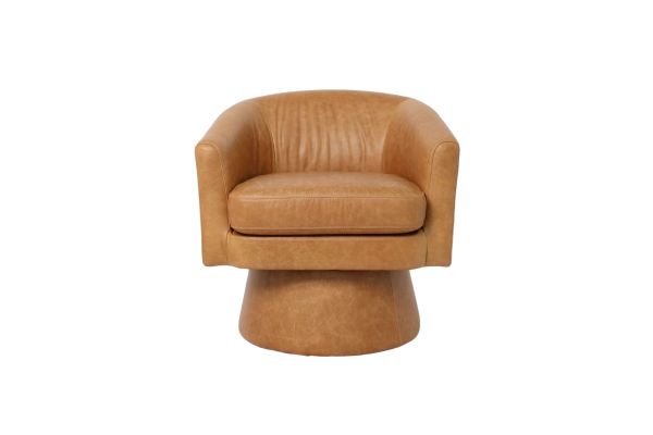 Study Nubuck Swivel Club Chair