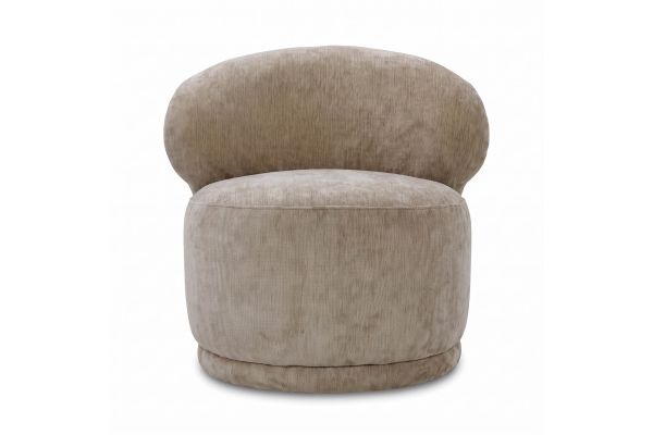 Rollo Distressed Velvet Natural Club Chair
