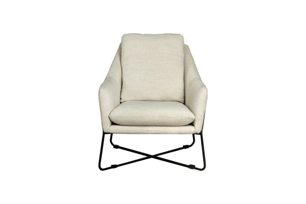 Rodolfo Linen Taupe Lounge Chair