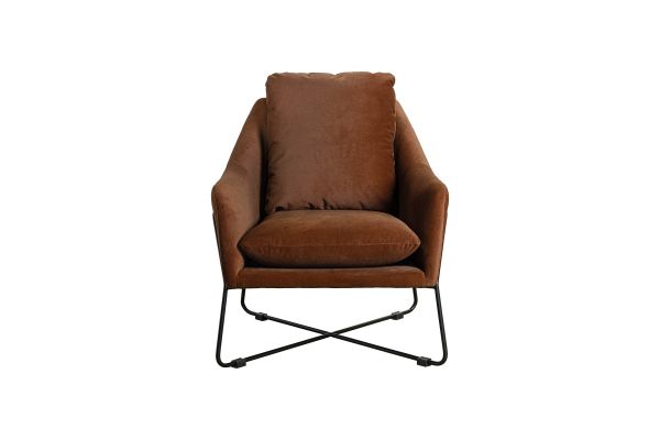 Rodolfo Cashmere Rust Lounge Chair