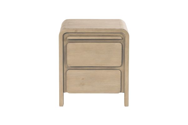 Opera Scrubbed Teak 2 Drawer Nightstand