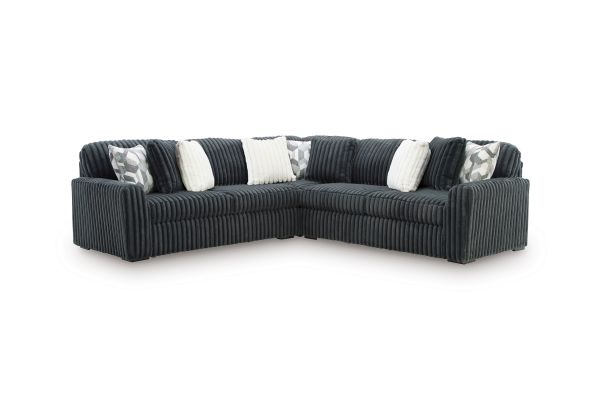 Midnight-Madness Gunmetal 3-Piece Sectional