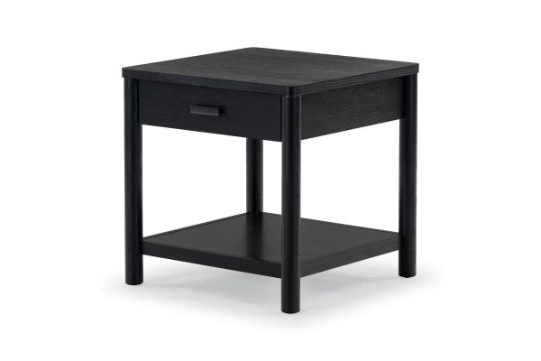 Jaylessa Black 1 Drawer End Table