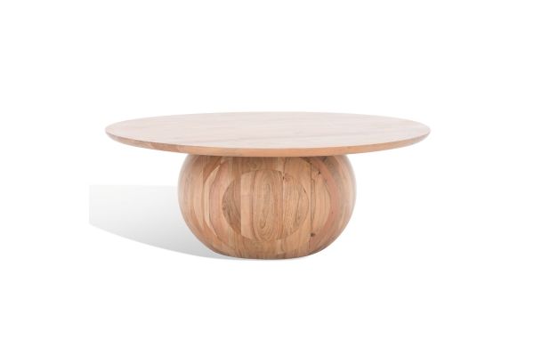 Gabribella Natural Round Wood Coffee Table