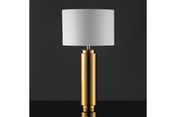 Terry Gold Pillar Table Lamp