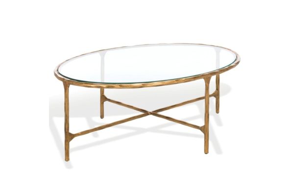 Jessa Brass Oval Coffee Table
