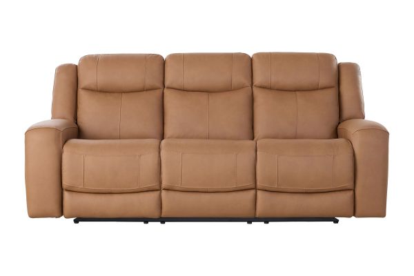 Tucker Leather Antelope Dual Power Reclining Sofa