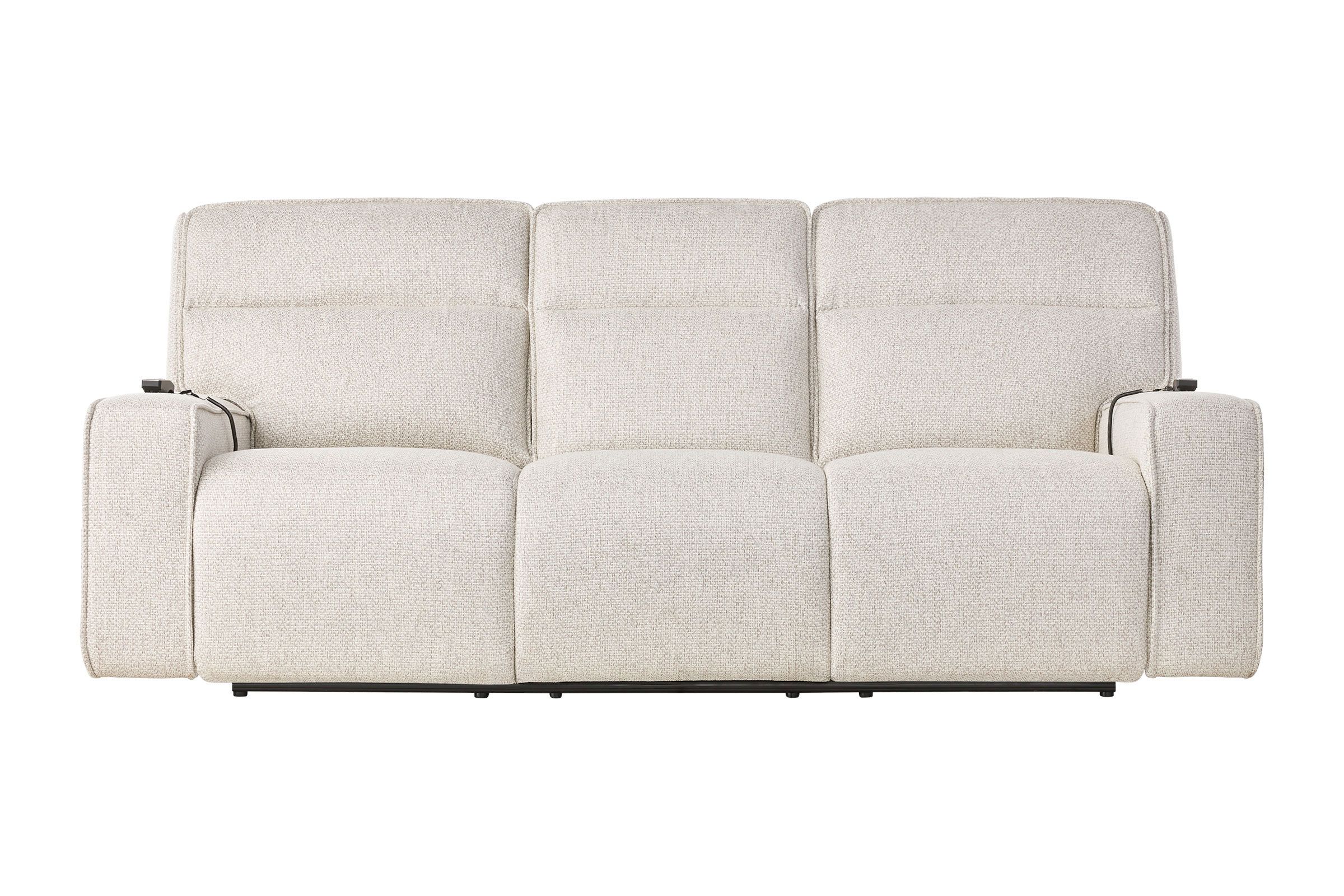 Tele ラババン セット Caspian Sand Triple Power Reclining Sofa with Heat & Massage