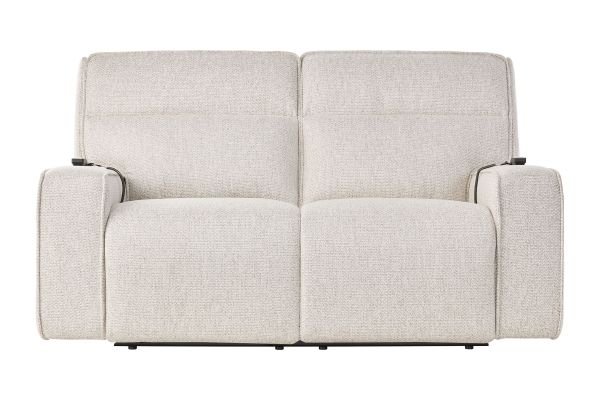 Caspian Sand Triple Power Reclining Loveseat with Heat & Massage