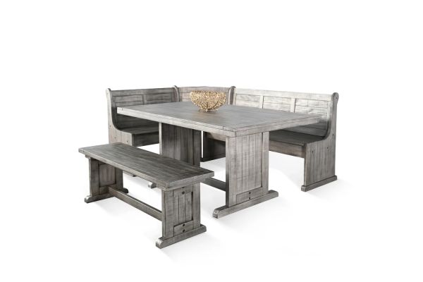 Hillstone Alpine Gray Breakfast Nook 4 Piece Set