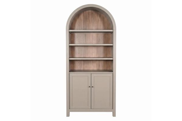 Light Grey Arch Display Cabinet with Doors