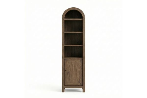 Medium Brown Small Arch Cabinet