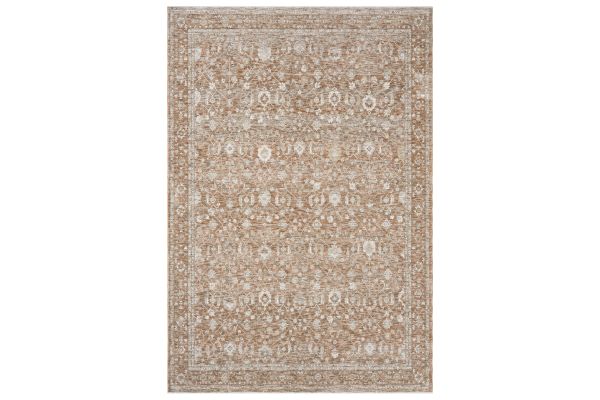 Monaco 5' X 8' Rust and Ivory Area Rug