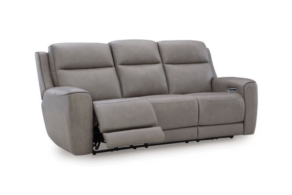 5Z-Comfort Coin Dual Power Leather Sofa