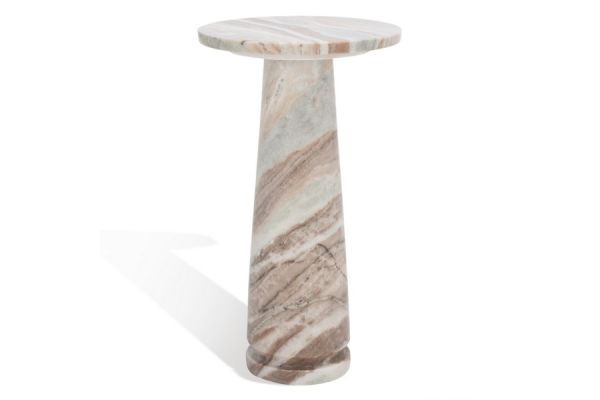Valentia Brown and White Accent Table