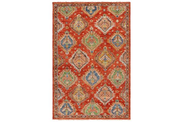 Safavieh Samarkand Collection Solbjort Rust/Brown 6' x 9' Hand Knotted Rug
