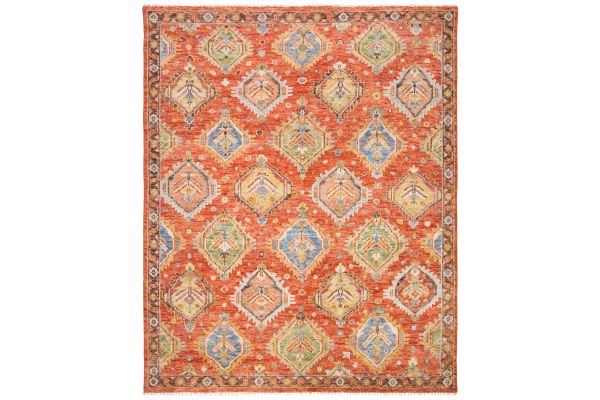 Safavieh Samarkand Collection Solbjort Rust/Brown 8' x 10' Hand Knotted Rug