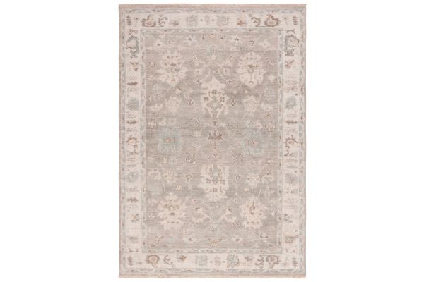 Safavieh Samarkand Collection Humildad Ivory/Silver 6' x 9' Hand Knotted Rug