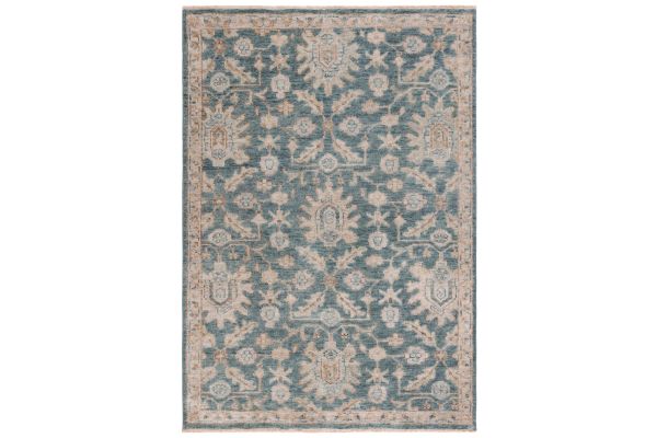 Safavieh Samarkand Collection Tiborne Blue/Beige 6' x 9' Hand Knotted Rug