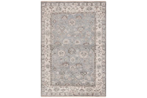 Safavieh Samarkand Collection Sidonija Grey/Ivory 6' x 9' Hand Knotted Rug