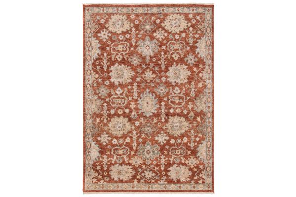 Safavieh Samarkand Collection Hyrmete Rust/Grey 9' x 12' Hand Knotted Rug
