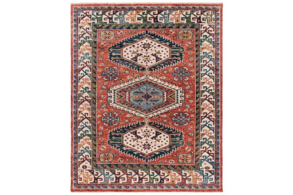 Safavieh Samarkand Collection Diodora Red/Beige 10' x 14' Hand Knotted Rug