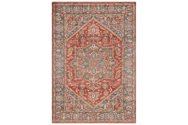 Safavieh Samarkand Collection Hania Red/Blue 6' x 9' Hand Knotted Rug
