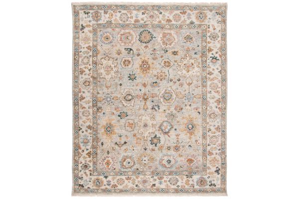 Safavieh Samarkand Collection Tawni Light Grey/Beige 9' x 12' Hand Knotted Rug