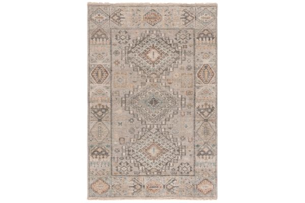 Safavieh Samarkand Collection Lucreta Grey/Ivory 6' x 9' Hand Knotted Rug