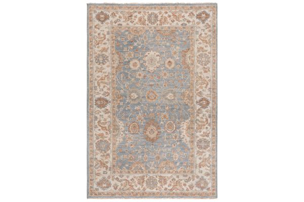 Safavieh Samarkand Collection Seppi Light Blue/Beige 6' x 9' Hand Knotted Rug