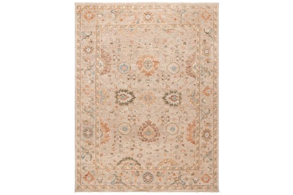 Safavieh Samarkand Collection Seppi Light Brown/Grey 9' x 12' Hand Knotted Rug