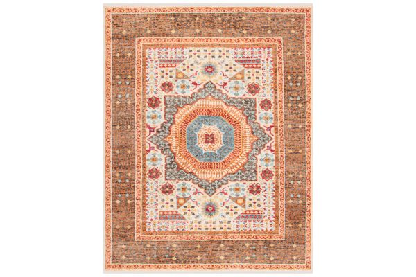 Safavieh Samarkand Collection Marlea Beige/Charcoal 8' x 10' Hand Knotted Rug