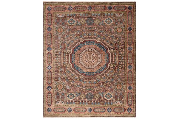 Safavieh Samarkand Collection Annelieke Brown/Rust 8' x 10' Hand Knotted Rug