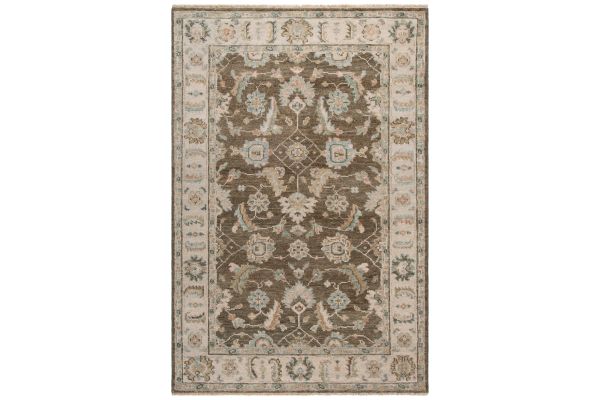 Safavieh Samarkand Collection Baldomera Beige/Brown 6' x 9' Hand Knotted Rug