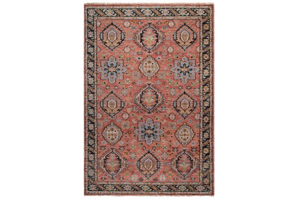 Safavieh Samarkand Collection Valve Rust/Blue 6' x 9' Hand Knotted Rug