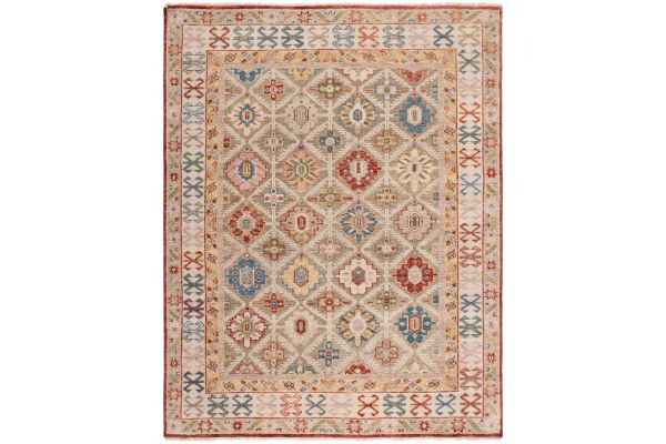 Safavieh Samarkand Collection Erisa Beige/Ivory 8' x 10' Hand Knotted Rug