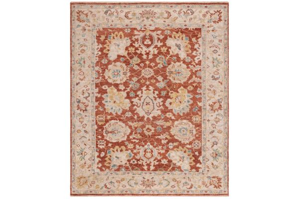 Safavieh Samarkand Collection Nurana Rust/Beige 8' x 10' Hand Knotted Rug
