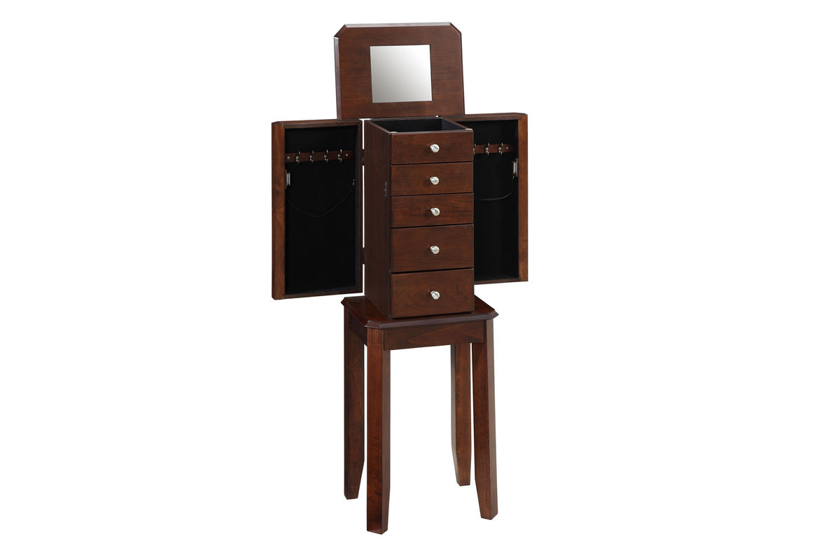 Espresso Jewelry Armoire Powell 373788 at GardnerWhite