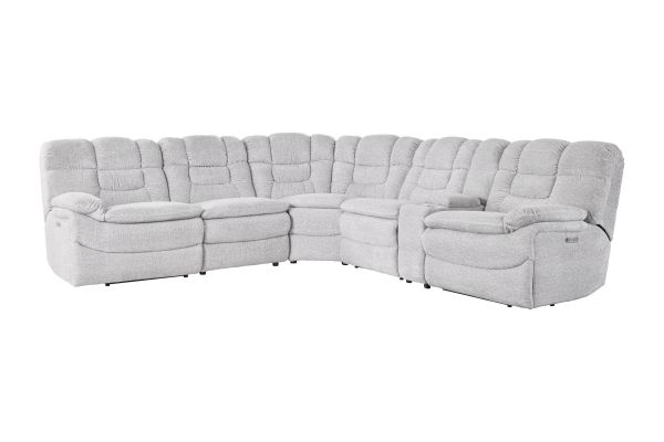 Andy Grey Dual Power Reclining 6-Piece Sectional 