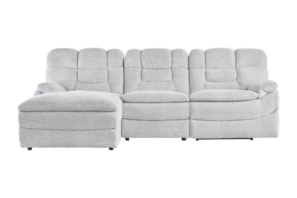 Andy Grey Dual Power Reclining 3-Piece Sectional with Left Arm Facing Chaise