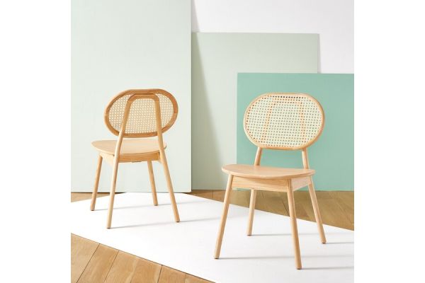 Kristianna Rattan Back Chairs, Set of 2