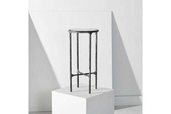 Jessa Metal Tall Round End Table