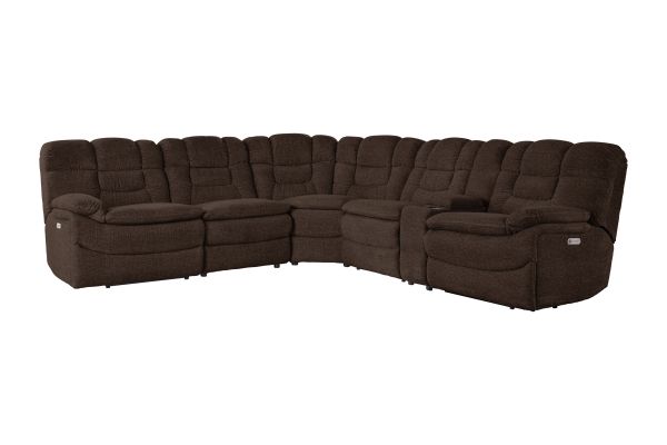 Andy Chocolate Dual Power Reclining 6-Piece Sectional 